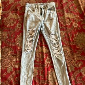 Ripped jeans; very light